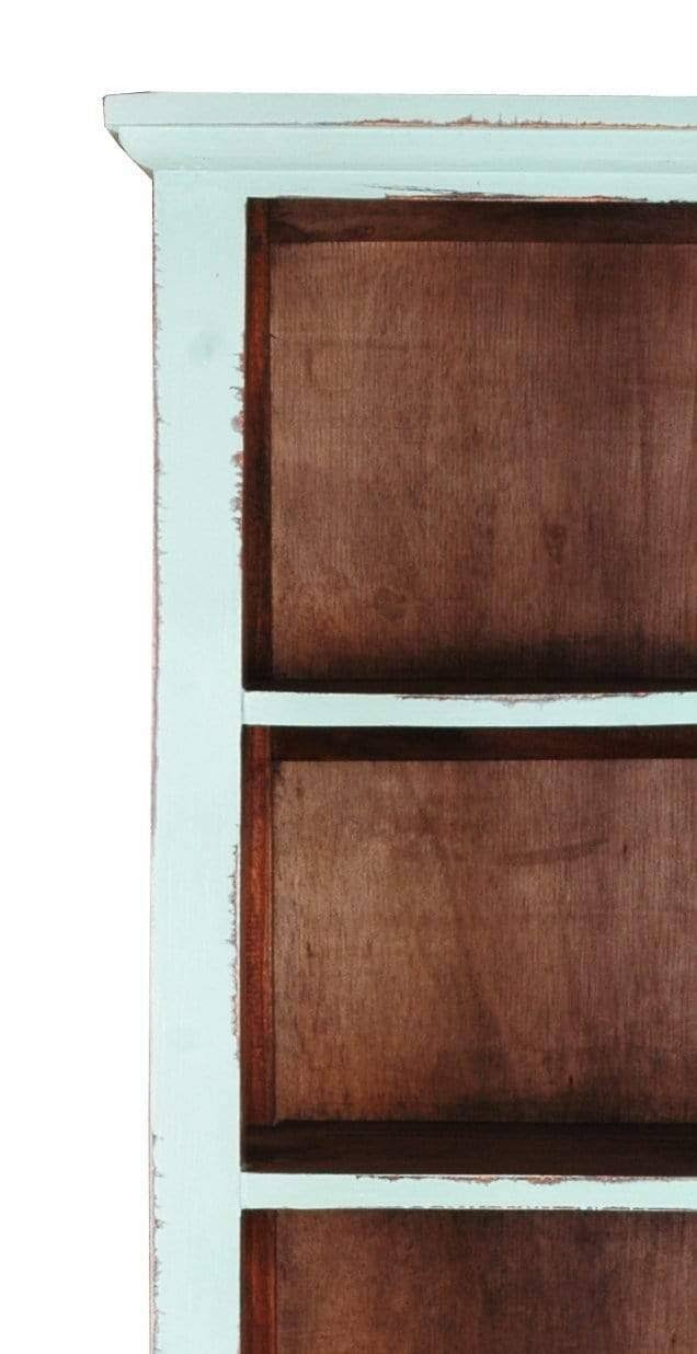 Tall Narrow Cabinet Teal Natural Raftwood A21603