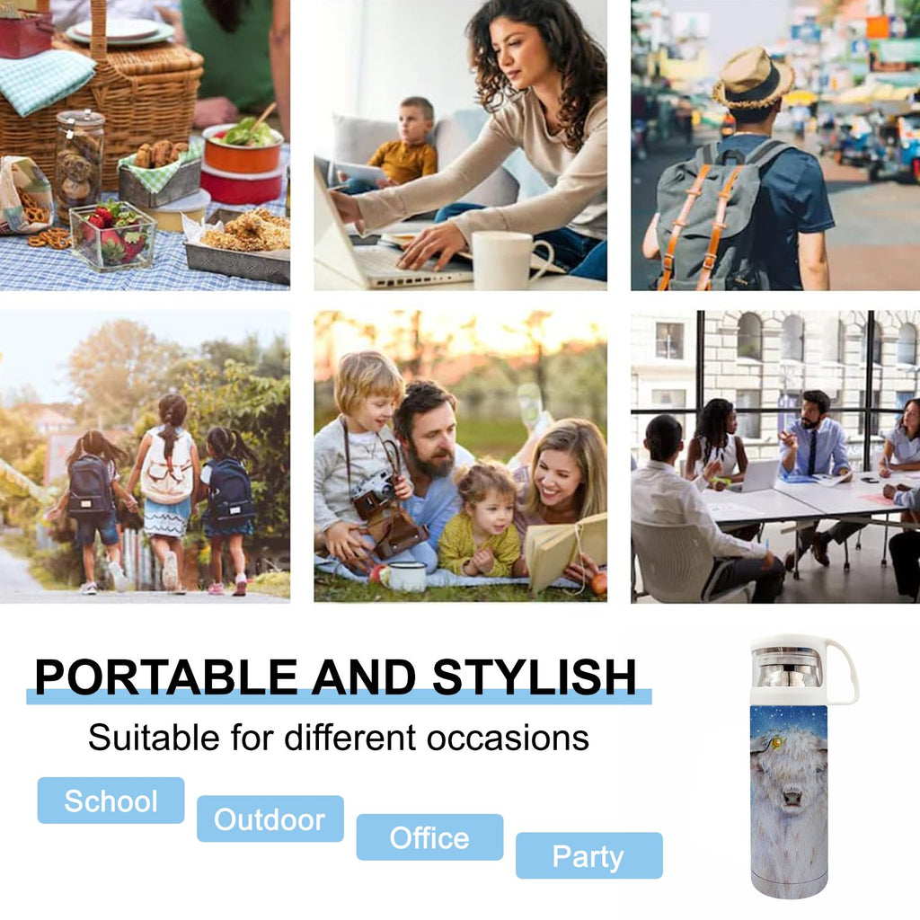350ml Stainless Steel Water Bottle with Lid A10355