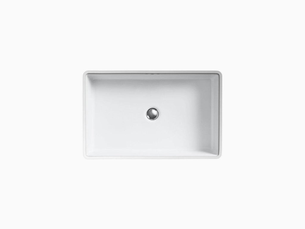 Undermount Bathroom Sink with Glazed Underside Y771