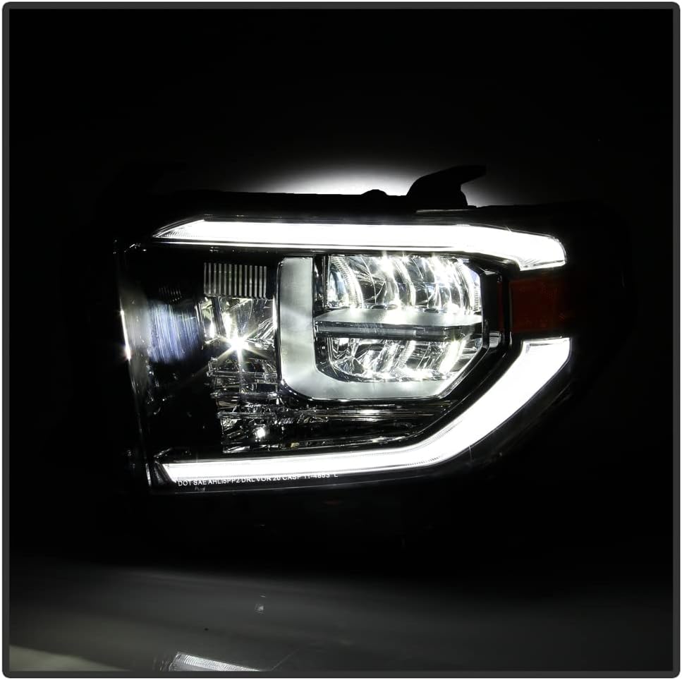Smoked Chrome Housing LED Headlight Assembly Driver Side V67319