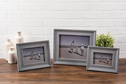 Antique Silver Distressed Wooden Picture Frame 8x10 L535