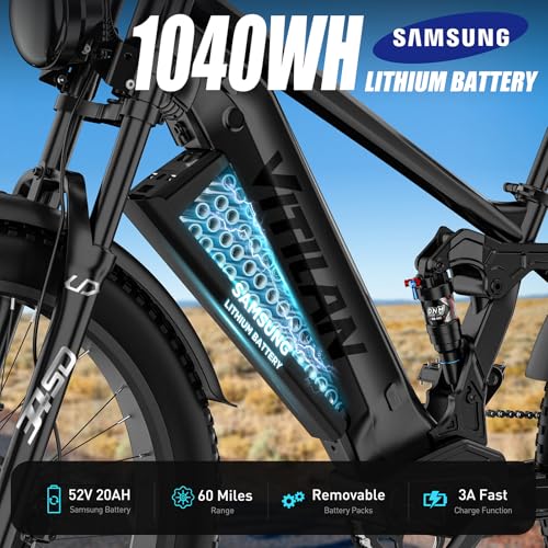 26 Inch Fat Tire Electric Bike with Full Suspension S463