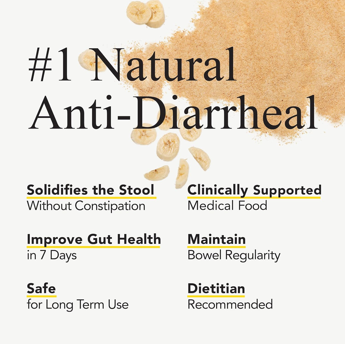 Natural Anti-Diarrheal with Prebiotics, 90 Servings (Banana) O43314