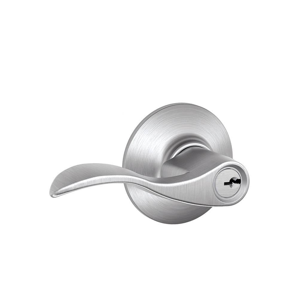 Satin Chrome Keyed Entry Lever B833