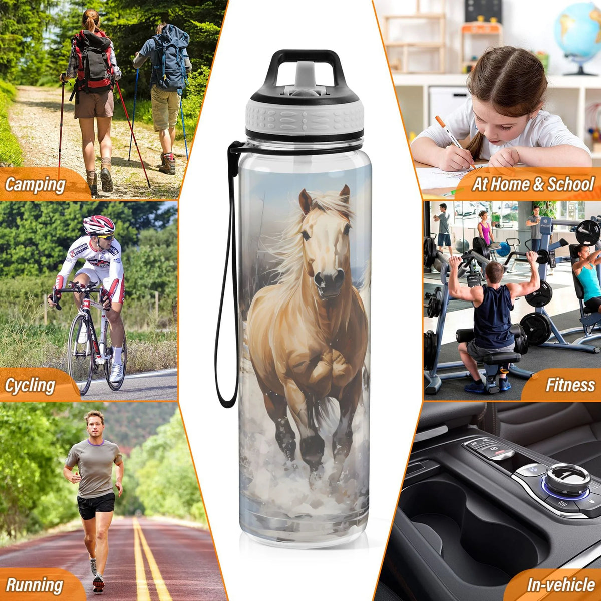 32oz Tritan Leakproof Sports Water Bottle W866
