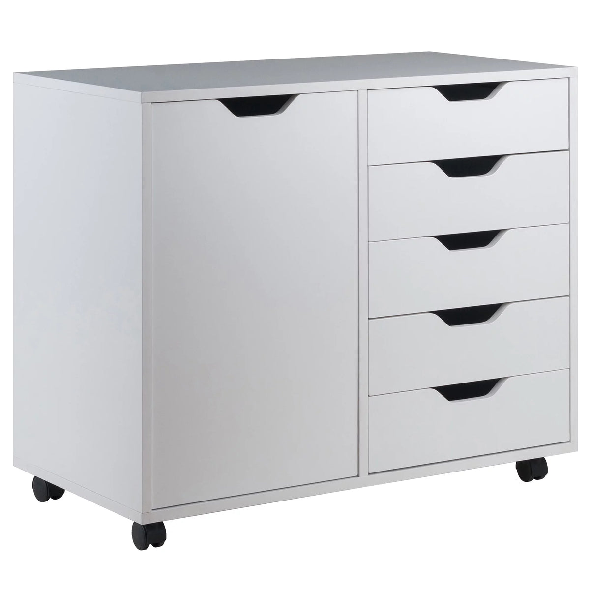 5 Drawer Wood Mobile Side Cabinet V178932