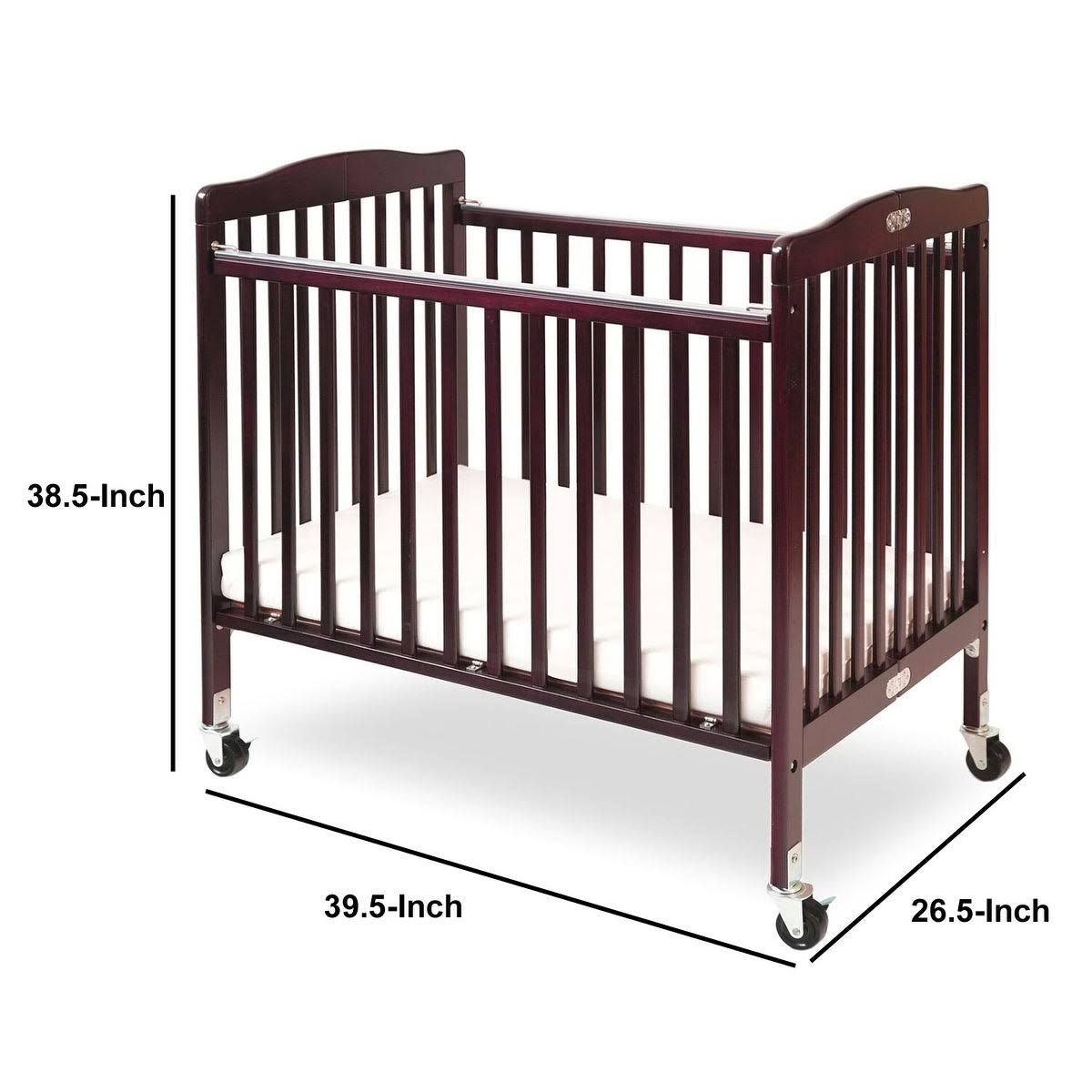 Foldable Wooden Crib with Caster O124