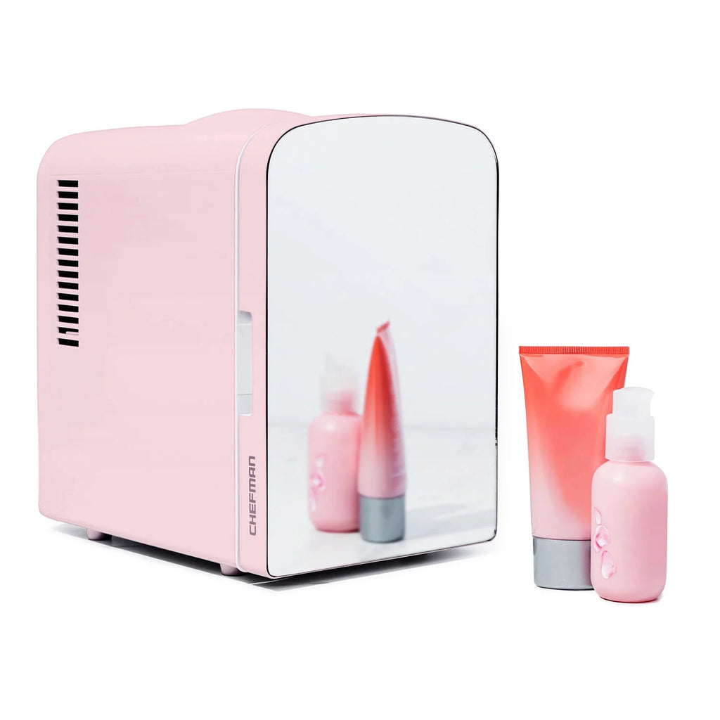 Pink Portable 4L Mini Fridge with Heating and Cooling D16020