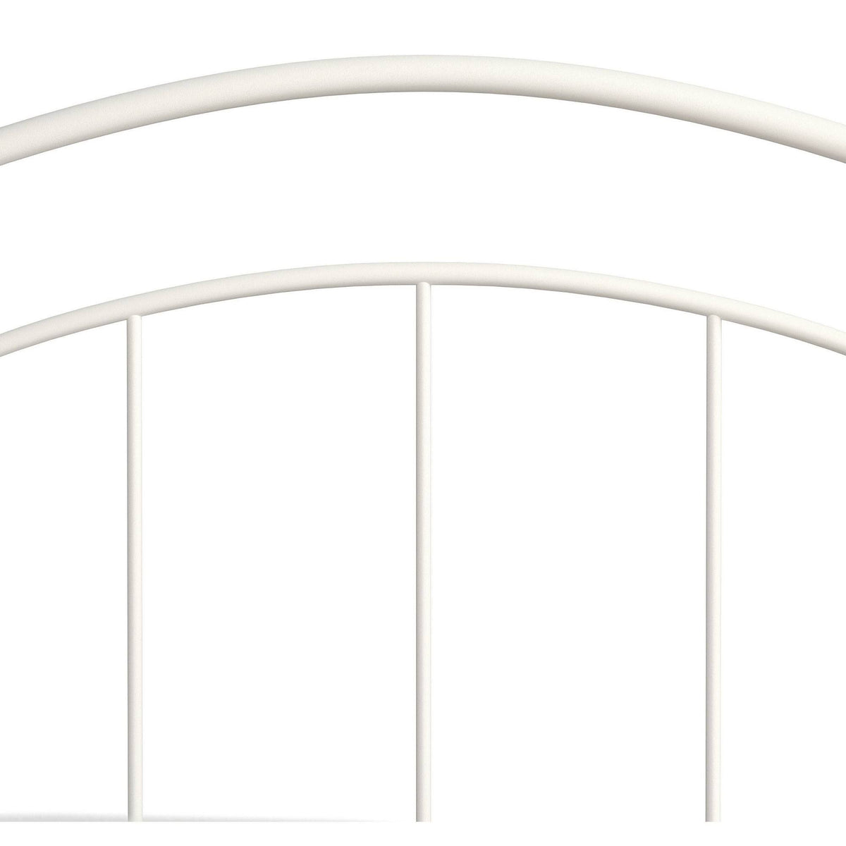 Textured White Twin Metal Headboard with Frame K982