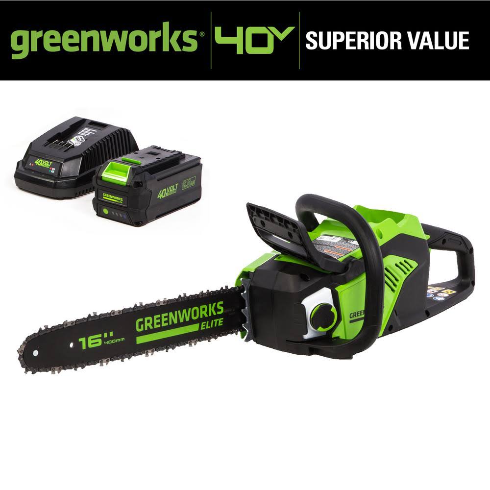 16 in. 40V Cordless Brushless Chainsaw with 6.0 Ah Battery and Charger D101