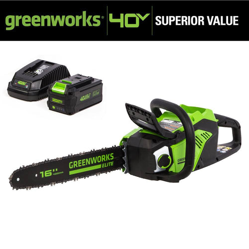 16 in. 40V Cordless Brushless Chainsaw with 6.0 Ah Battery and Charger D101