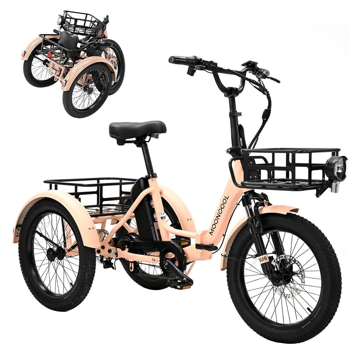 20 x4in Fat Tire Electric Tricycle 500W E-bike K11011