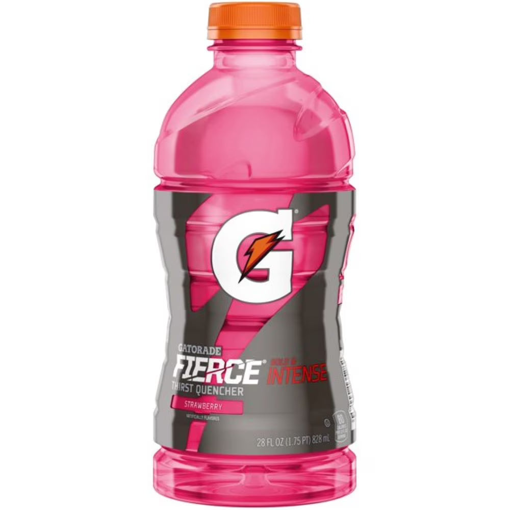Strawberry Sports Drink, 28 Fl Oz Bottles, Quantity of 4 D256661