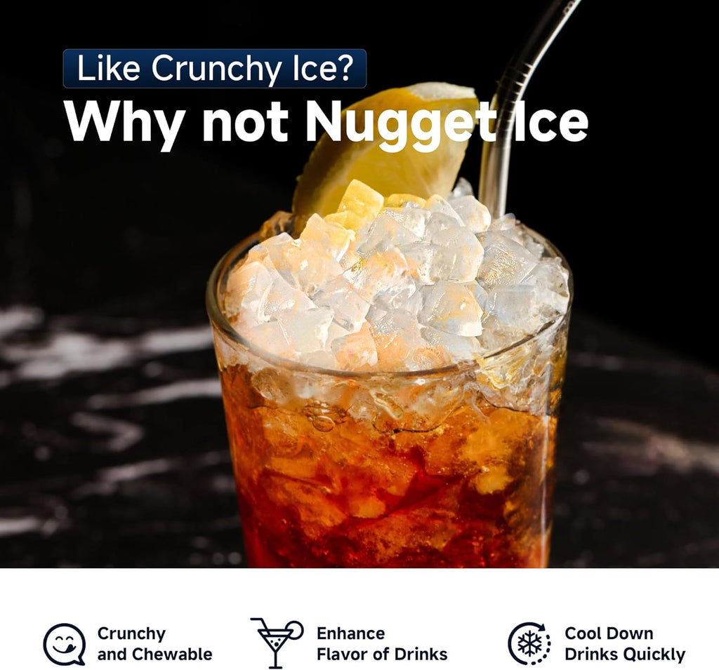 Nugget Ice Maker Machine with 34lbs/24H Self-Cleaning Stainless Steels O428
