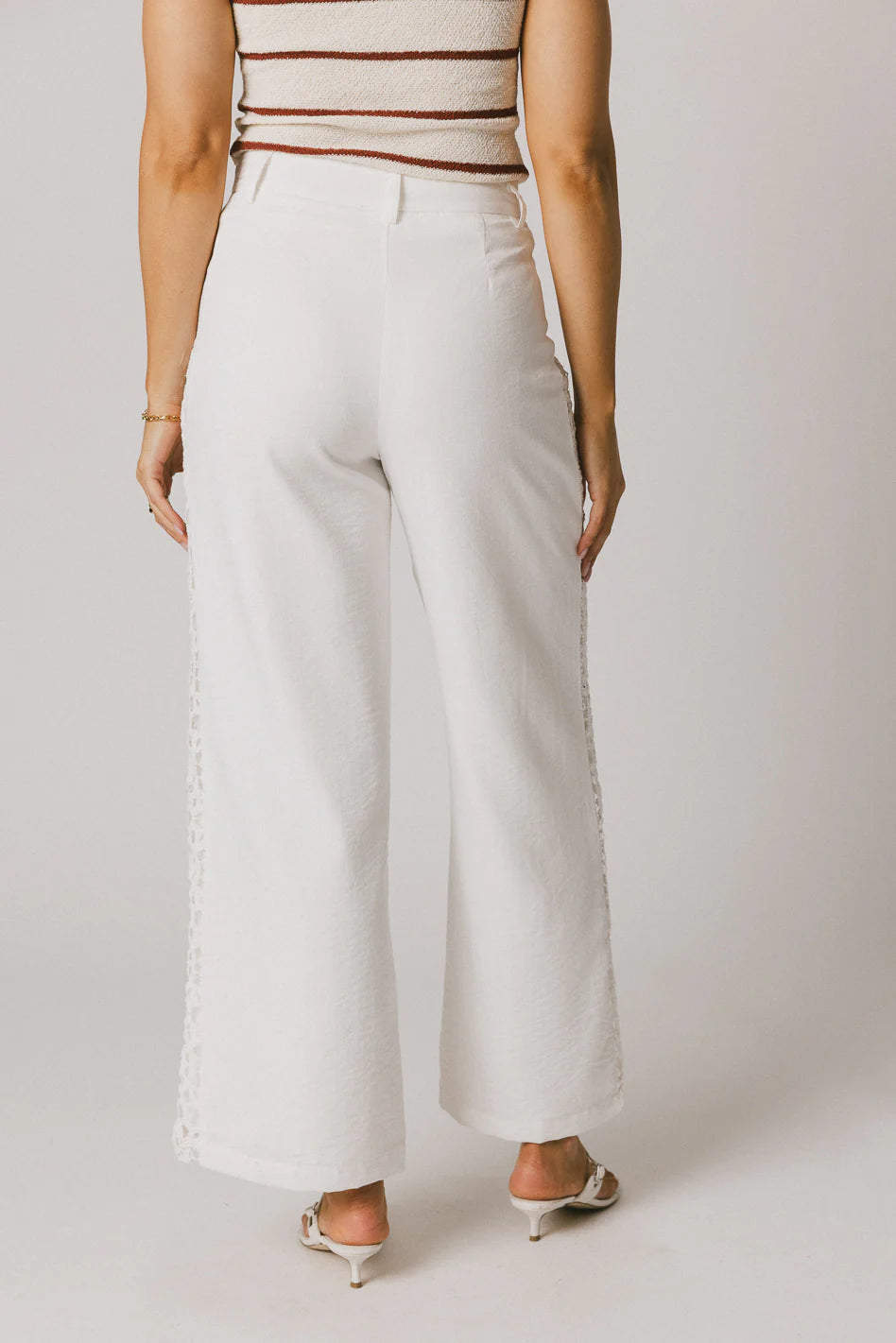 White Crochet Pants E501761