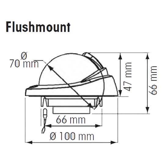 Flush Mount Compass Black U1025