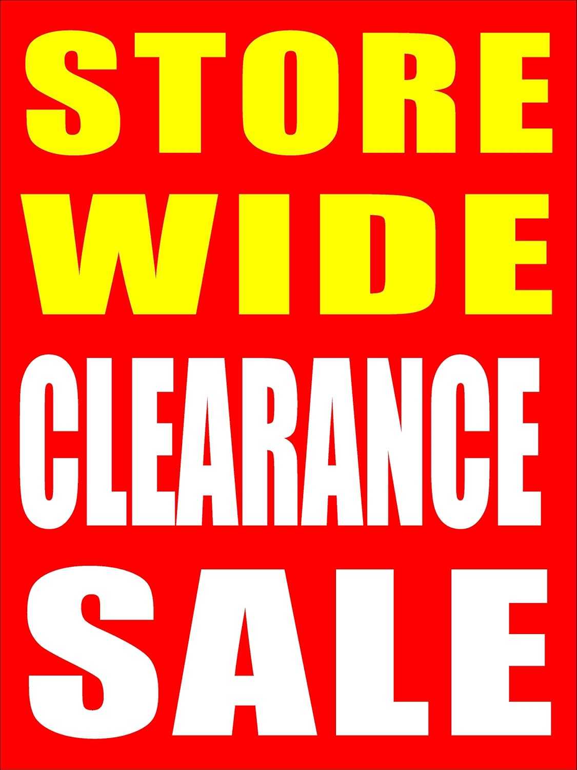 18"x24" Full Color Retail Signs, 5 Pack W474