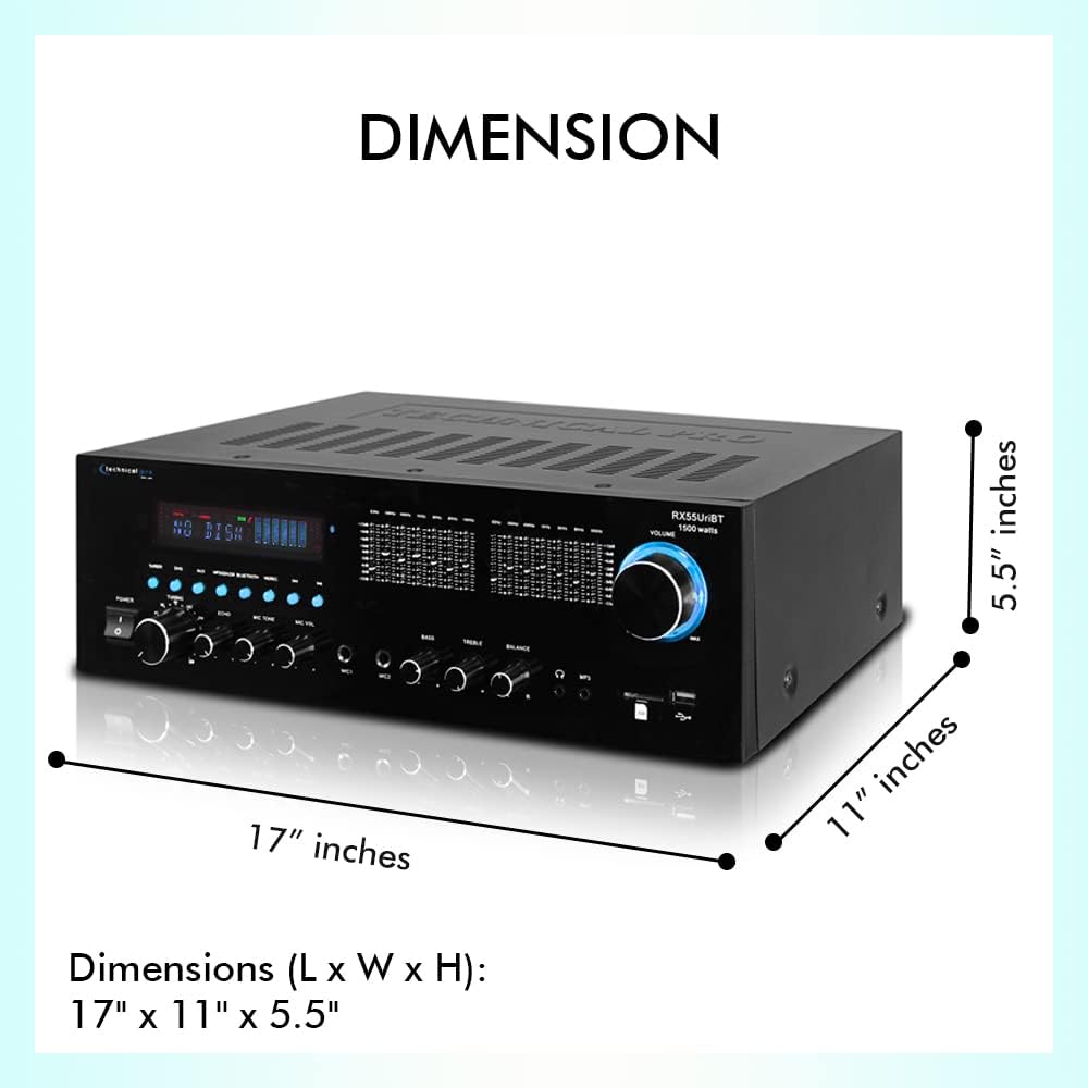 1500 Watts Professional Receiver with Bluetooth Compatibility H391487