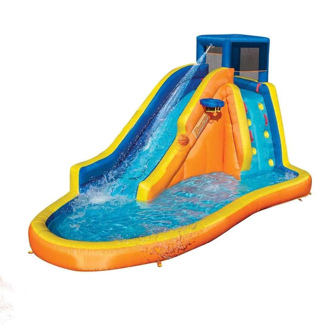 Inflatable Water Slide with Built in Sprinkler and Basketball Hoop S3750
