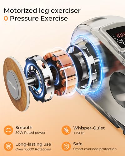 Under Desk Elliptical Electric Leg Exerciser with Remote Control T322