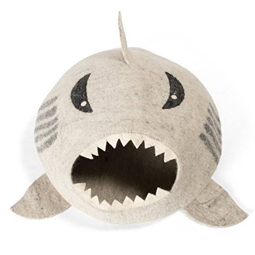 Grey Wool Cat Cave Bed J340889