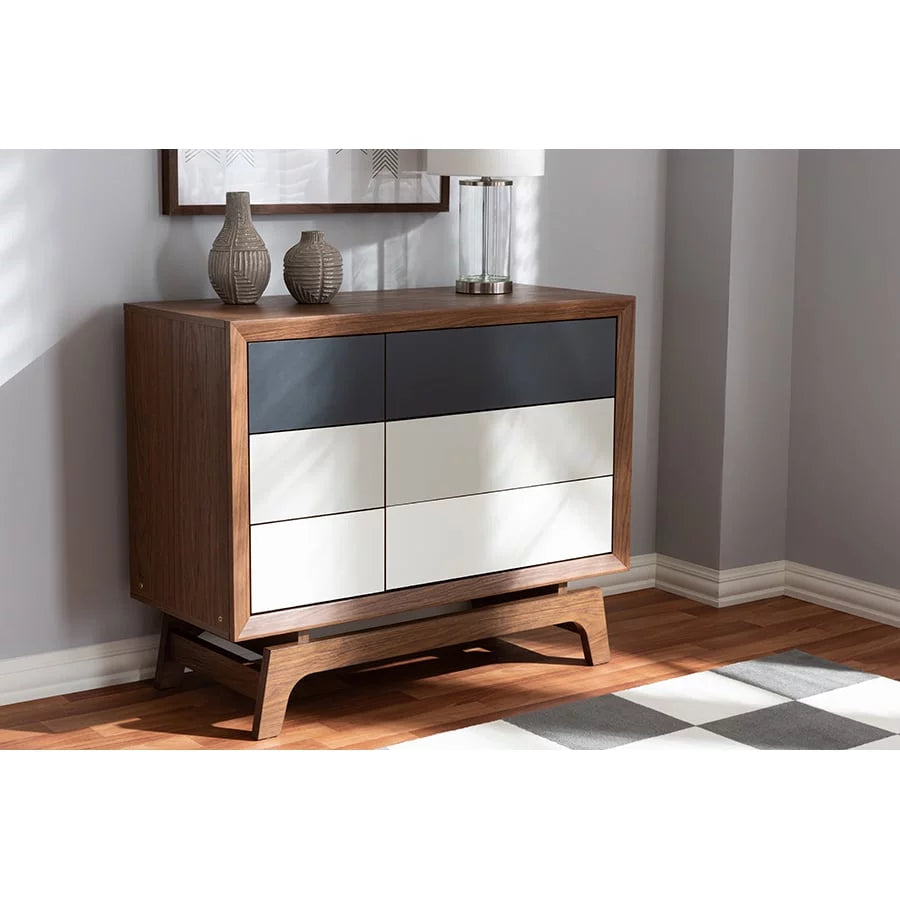 Multicolor Wood 6-Drawer Chest Z9238