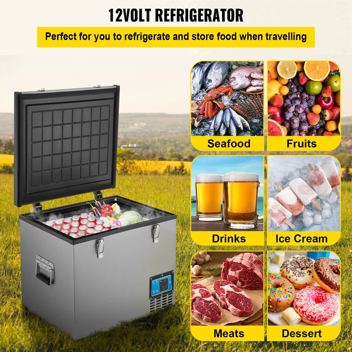 12volt Portable Car Refrigerator 48Qt U5864