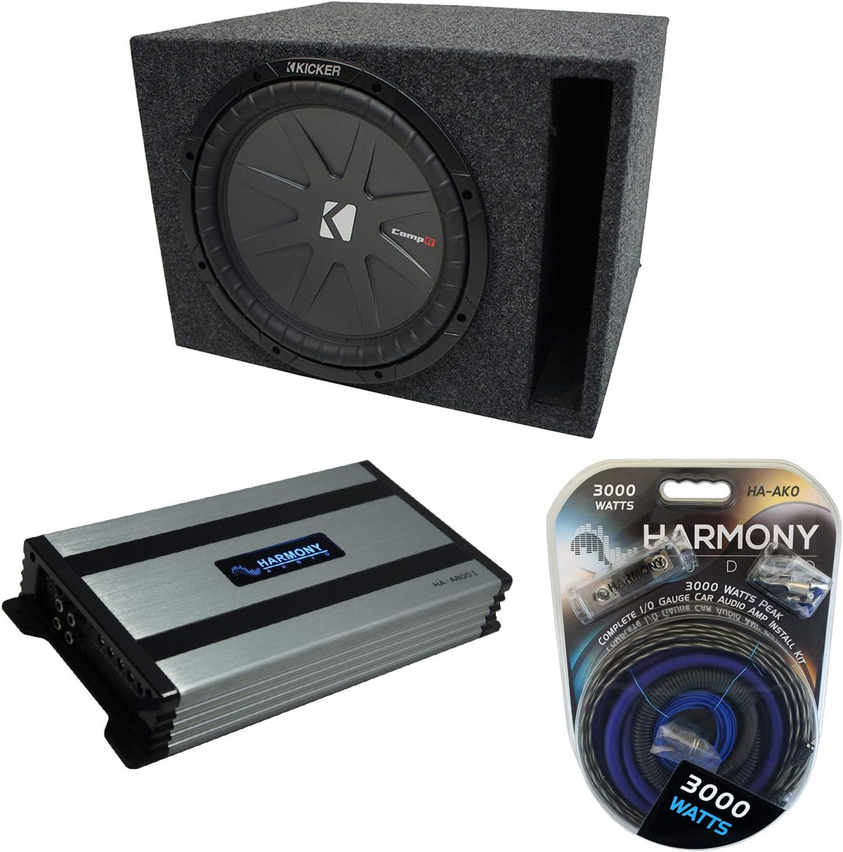 Single 10 Sub Box Enclosure & Amp J855669