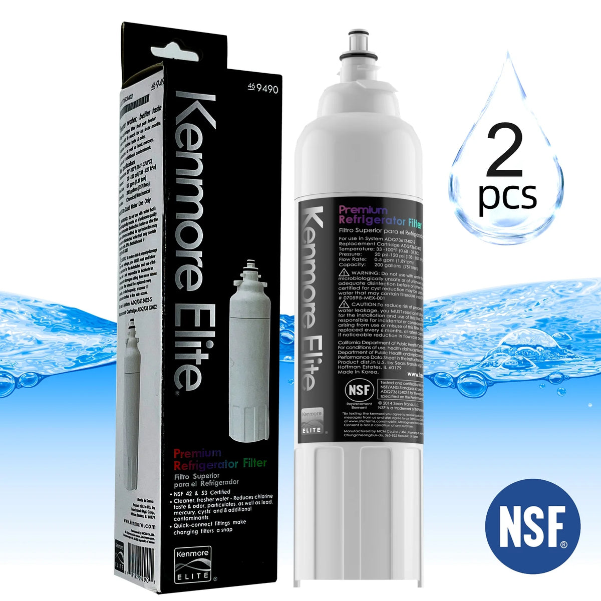 Refrigerator Water Filter Pack of 2 L771