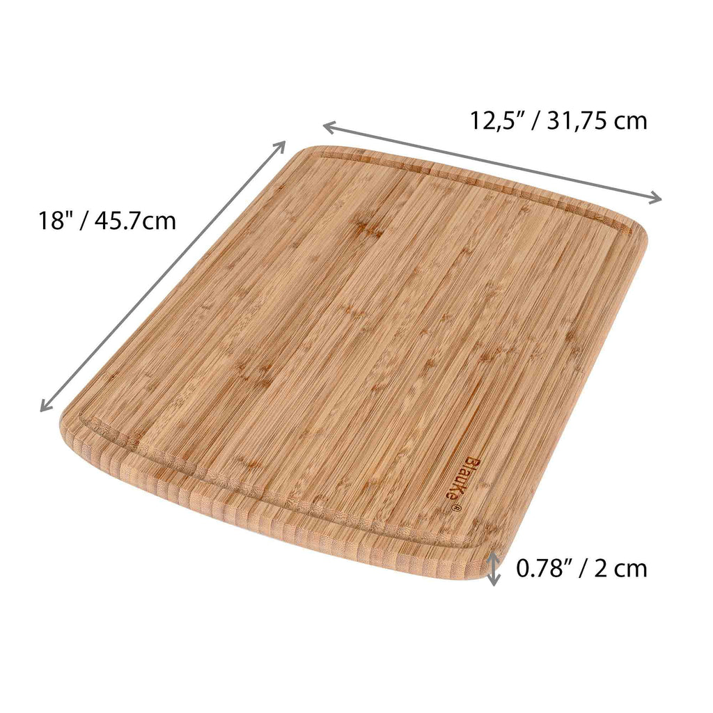 18x12" Bamboo Cutting Board with Juice Groove I97743