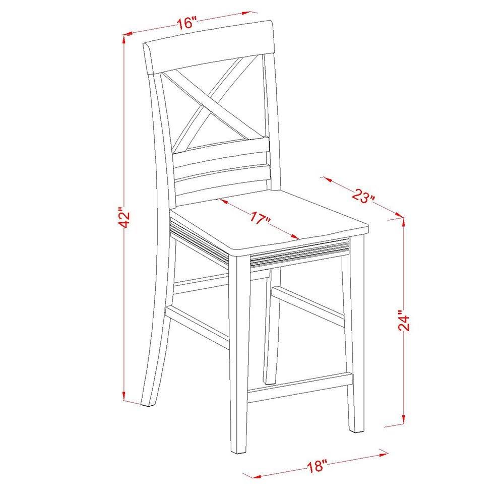 Buttermilk and Cherry Counter Height Stools, Set of 2 J77575