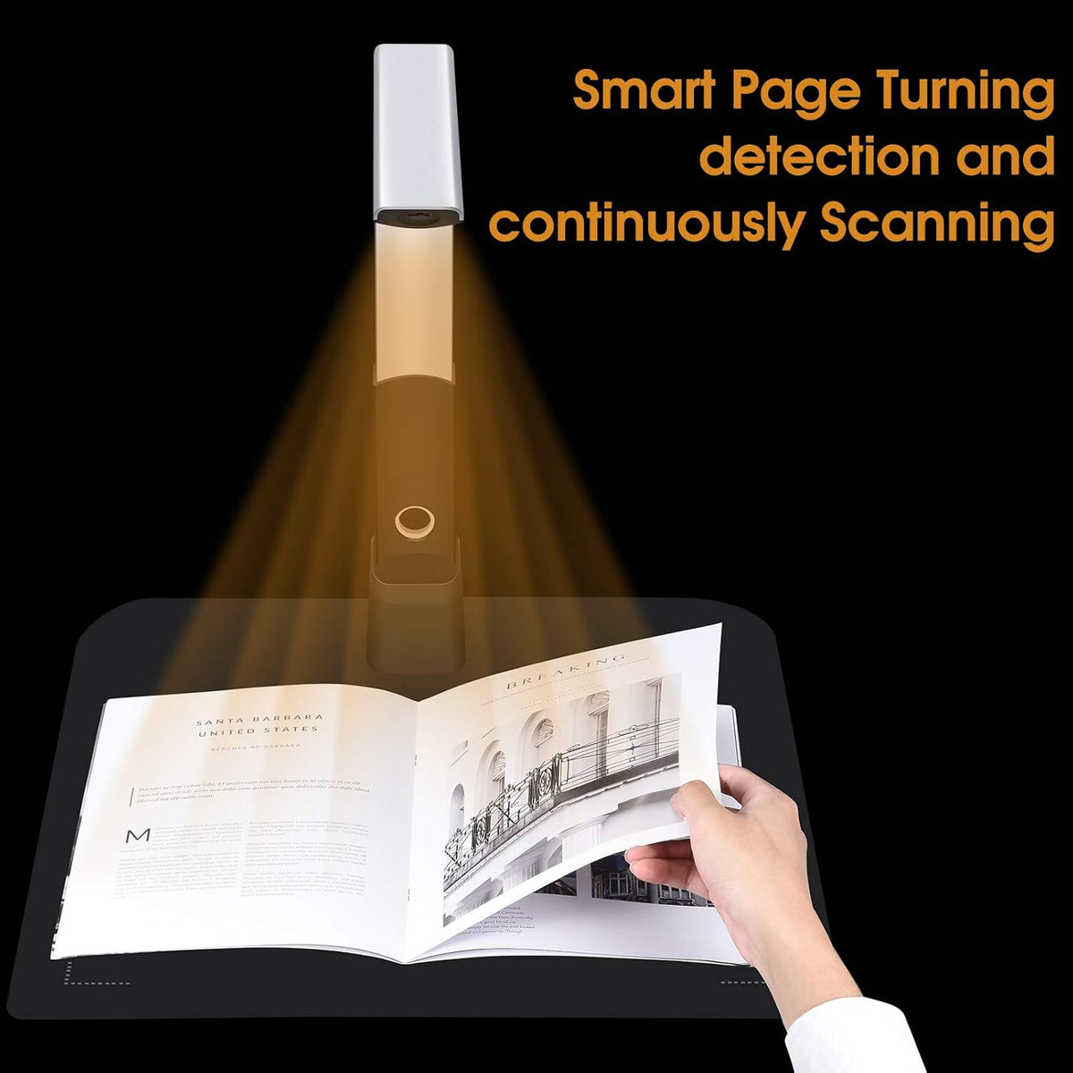 10MP CMOS Document Camera Scanner with LED Light and Microphone F6335