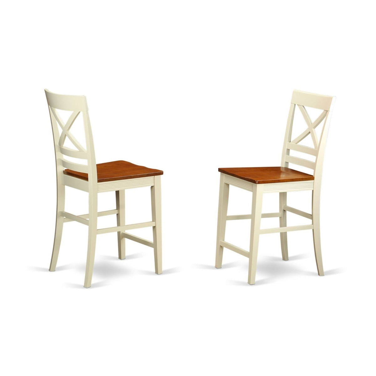 Buttermilk and Cherry Counter Height Stools, Set of 2 J77575