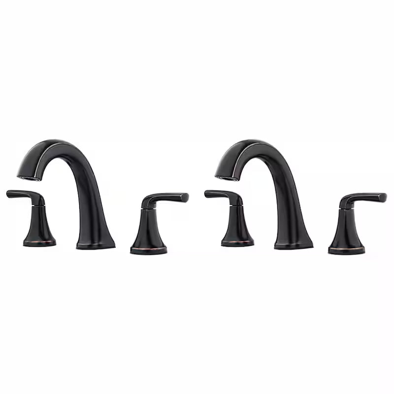 8 in. Widespread Double Handle Bathroom Faucet in Tuscan Bronze (2-Pack) Q130711