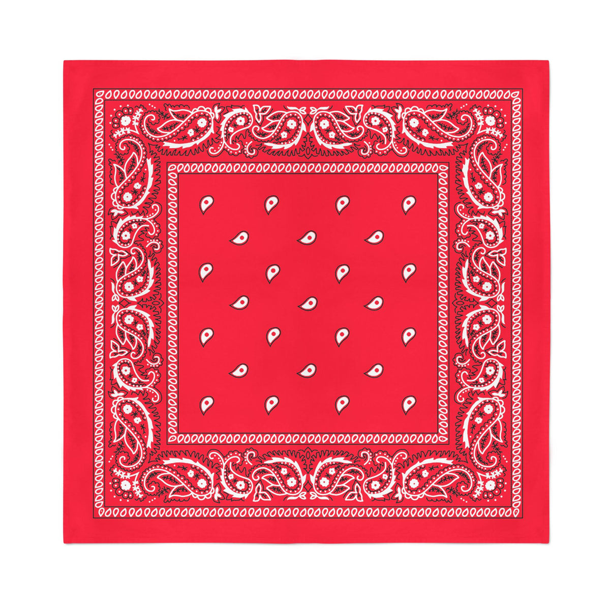 Red Bandana Headband Square Polyester Paisley 600 Pack T49151
