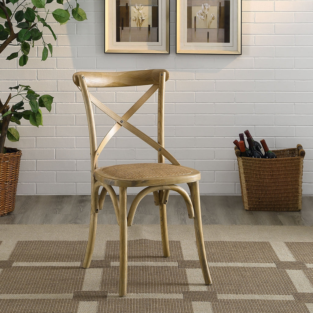 Brown Wood Dining Side Chair F782716
