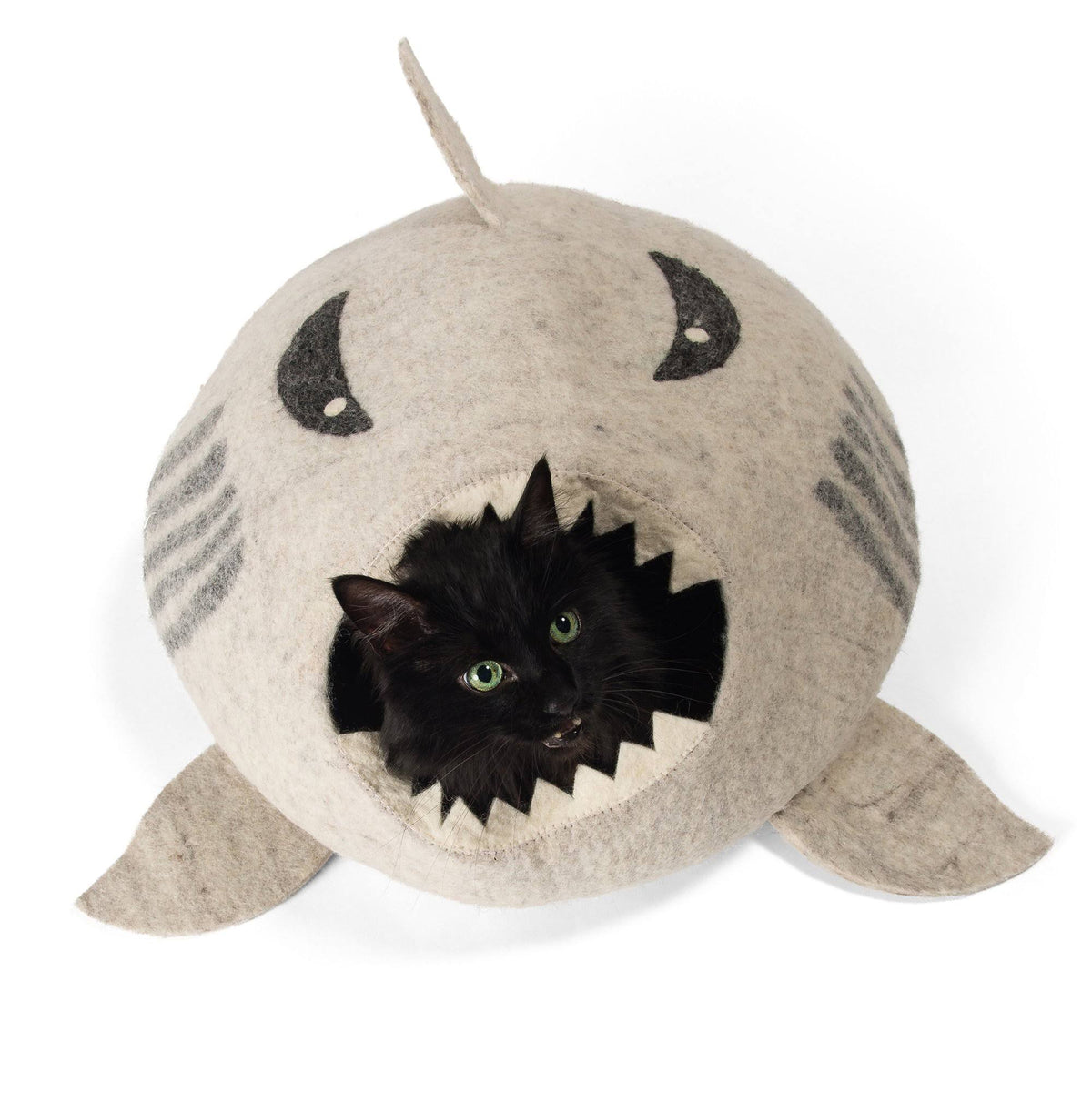 Grey Wool Cat Cave Bed J340889