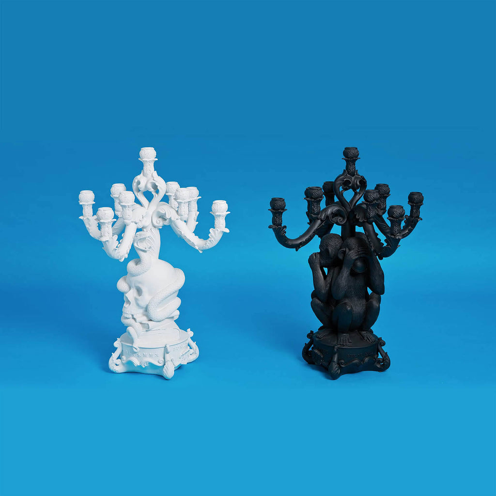 White Candelabra W8457