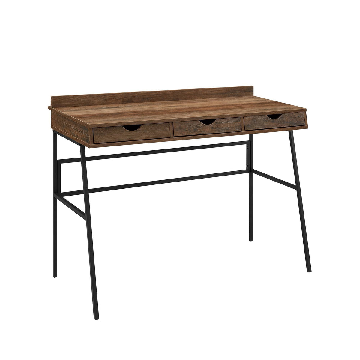 3 Drawer Reclaimed Barnwood Writing Desk A6505