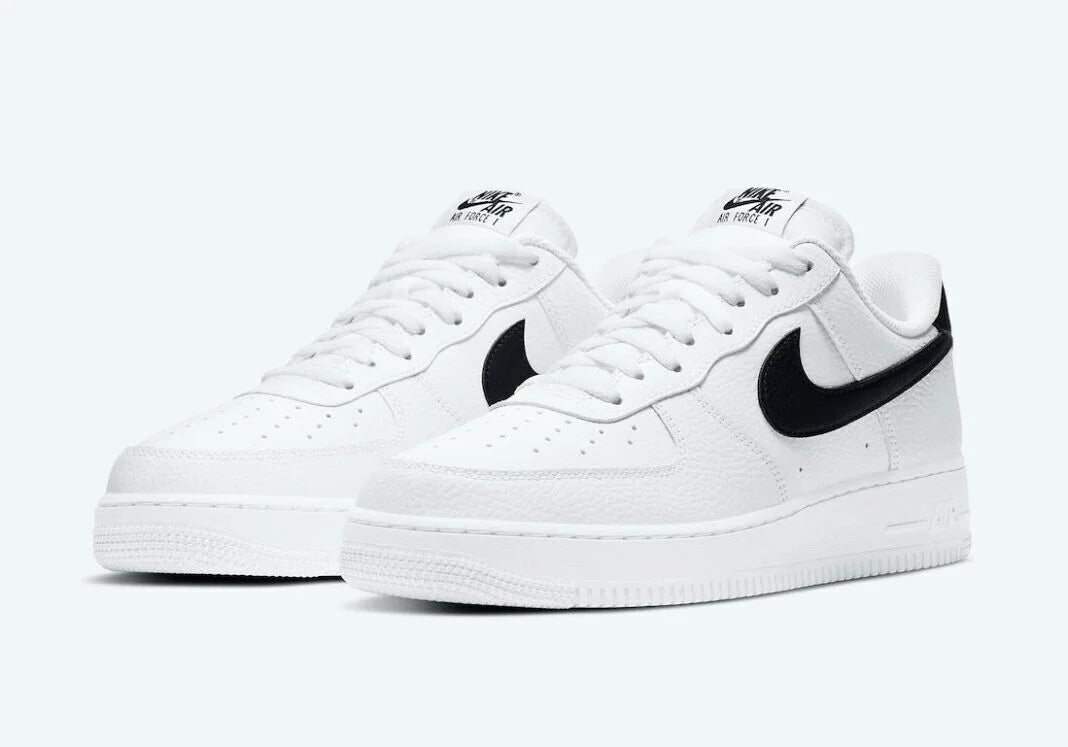 White Black Leather Sneaker Shoes Z6918