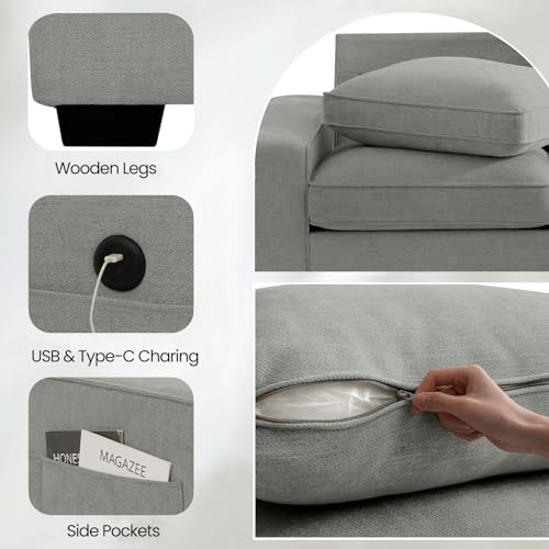 100" Chenille Fabric Modular Sofa with Seats Storage M633674