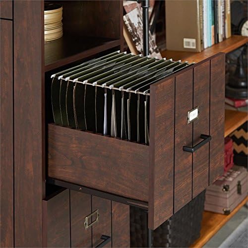 Vintage Walnut Wood Filing Cabinet O138