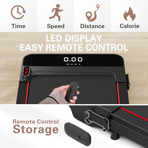 2.5HP Portable Treadmill with Remote Control and LED Display M6435