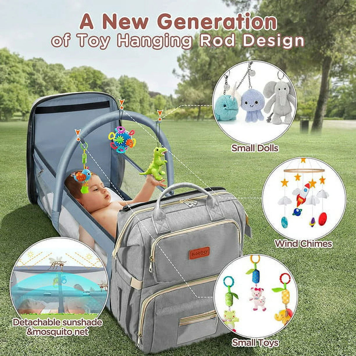Waterproof Changing Station Backpack Diaper Bag P93993