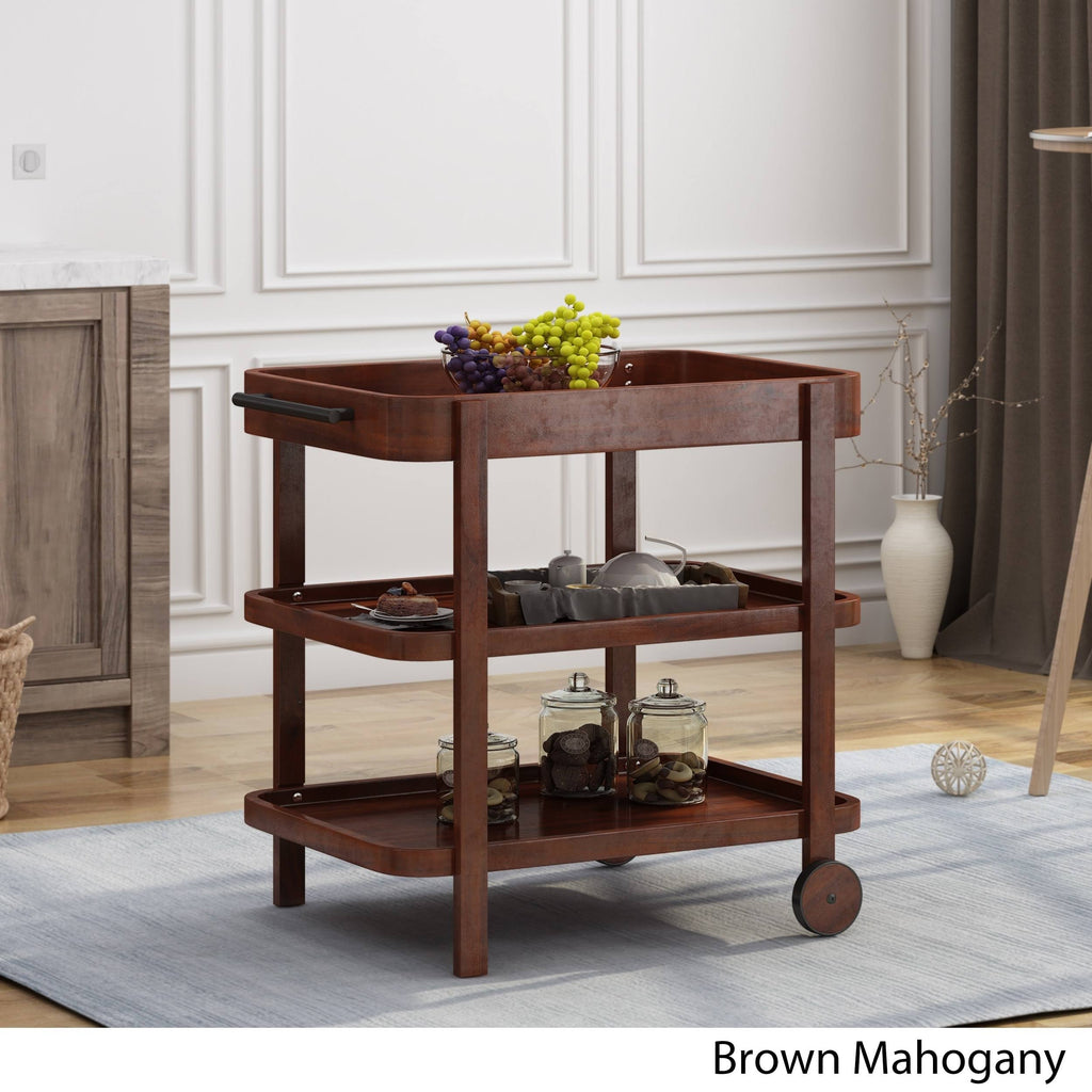 Brown and Mahogany Bar Cart P472