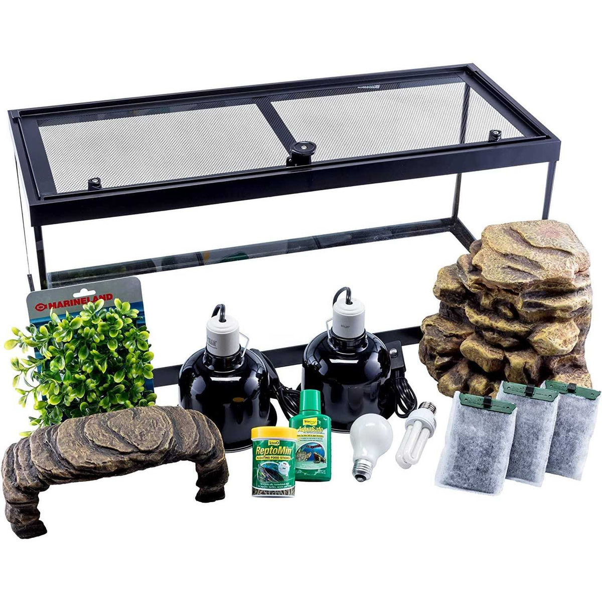 20 Gallon Aquarium With Filter And Heating Lamps E269923