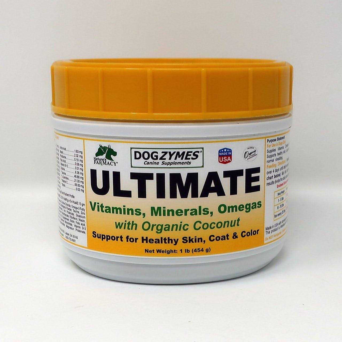 Dogzymes Ultimate for Best Skin/Coat with Organic Coconut N9999