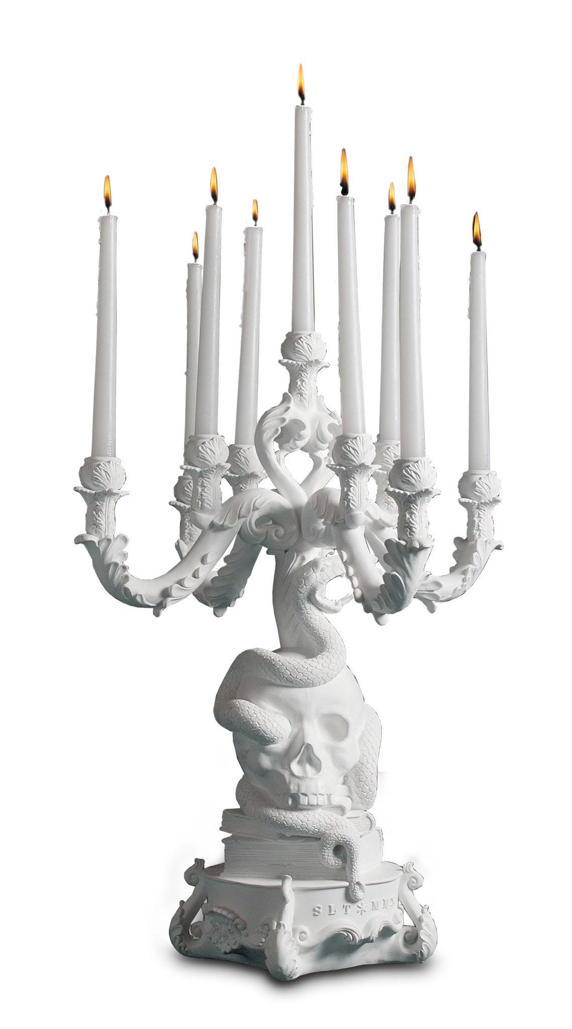 White Candelabra W8457