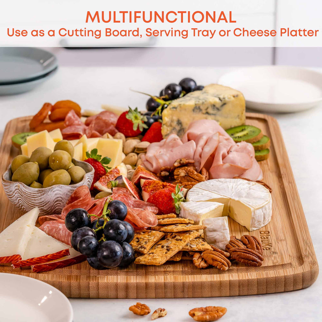 18x12" Bamboo Cutting Board with Juice Groove I97743
