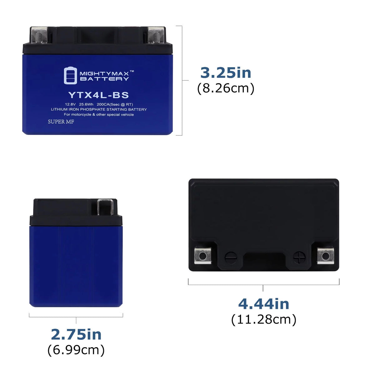 YTX4L-BS Lithium Replacement Battery 10 Pack P180424